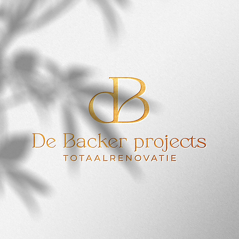 Logo en huisstijl De Backer Projects gemaakt door creatief communicatiebureau regio Gent